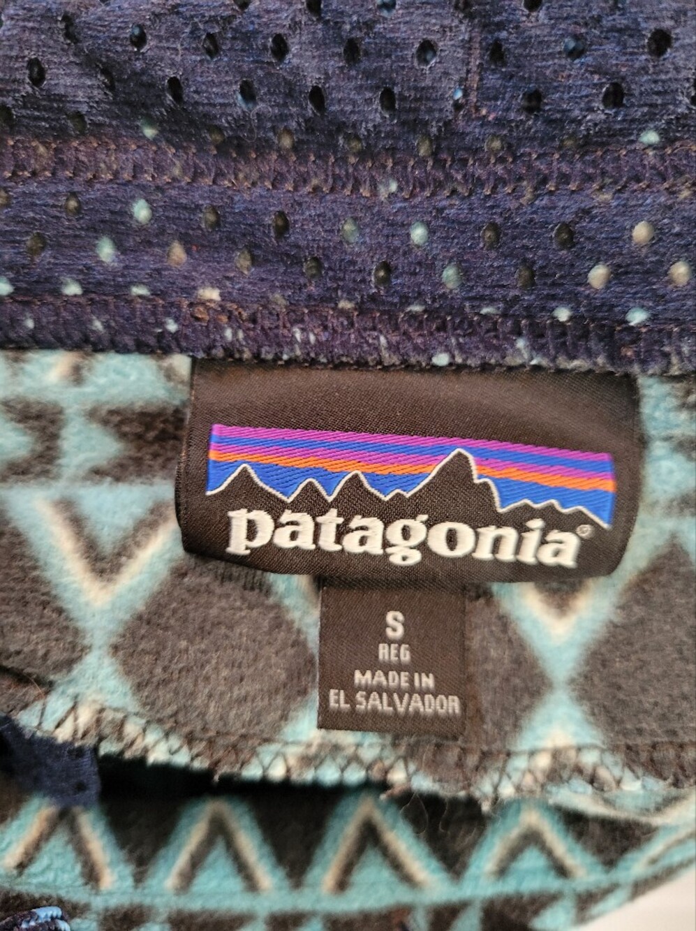 Patagonia Synchilla Aztec Tribal Geometric Diamond Pattern Fleece Pants, Size S - Picture 7 of 8